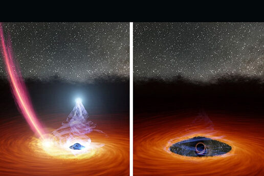 A black hole’s corona disappears, then reappears.