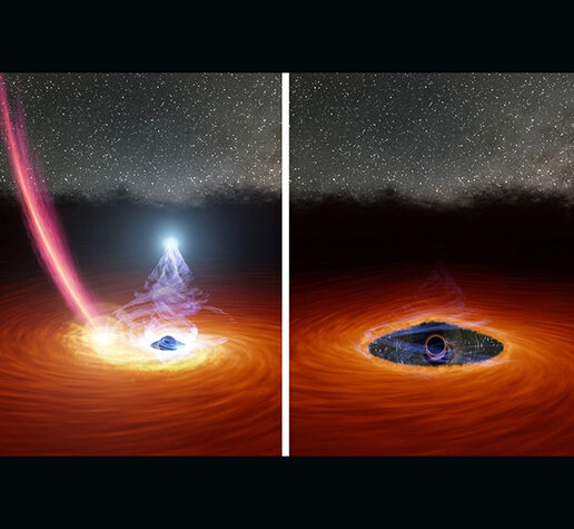 A black hole’s corona disappears, then reappears.