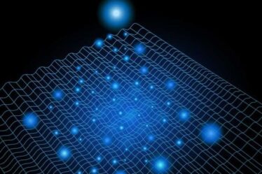 An artist's impression of a light-induced charge density wave (CDW).