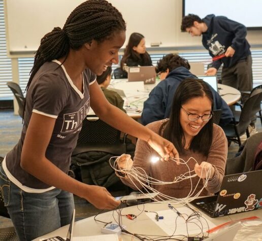 MIT students explore the practical application of electromagnetic concepts through 8.02 (Electricity and Magnetism) class experiments.