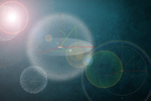 Cosmic rays traveling through space