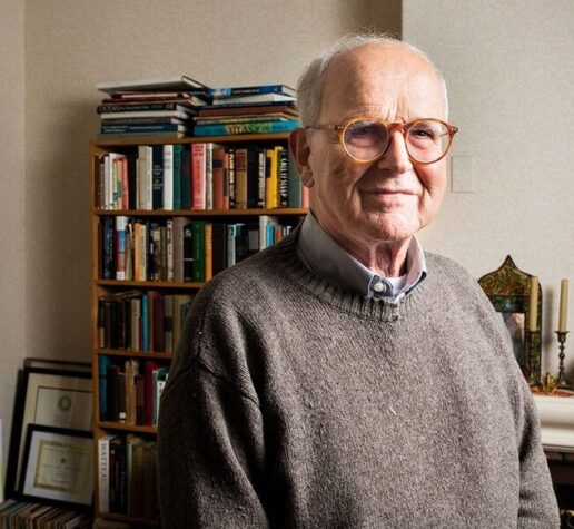 Rainer Weiss at home early this morning, after learning that he has won the 2017 Nobel Prize in physics.