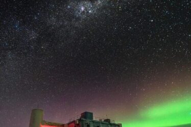 The IceCube Lab at the South Pole.