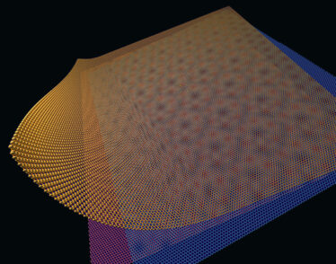 Moire pattern of superconductive trilayer graphene.