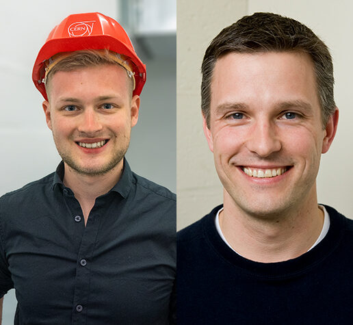 Headshots of Postdoctoral researcher Dr. Jonas Karthein (left) and Professor Markus Klute (right)
