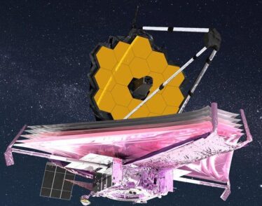 artist’s impression of the James Webb Space Telescope