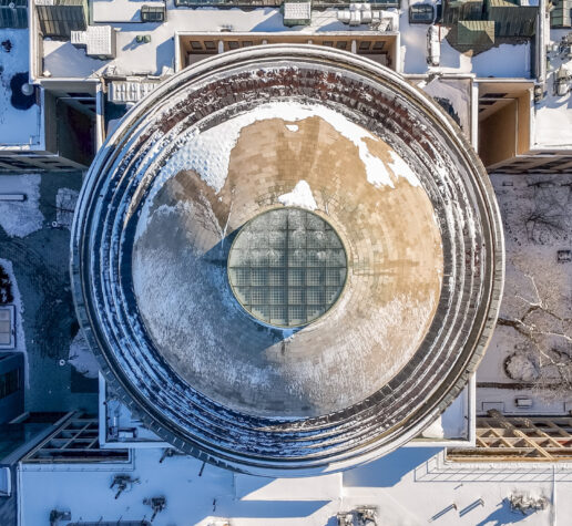 overhead image of MIT dome