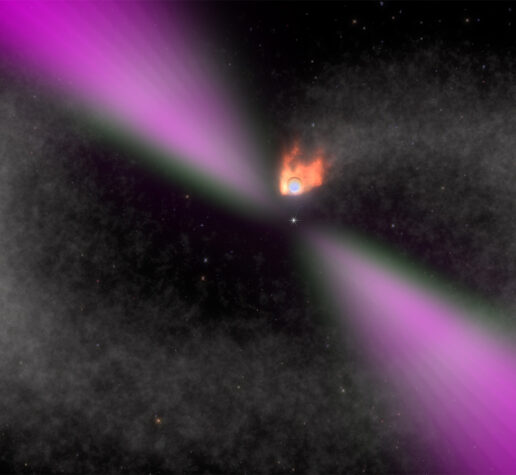 illustrated view of a black widow pulsar