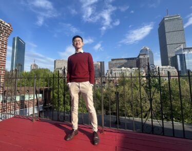 Chih-Wei Joshua Liu '22 posing on roof