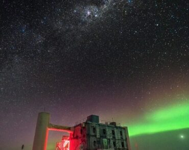 The IceCube Lab at the South Pole.