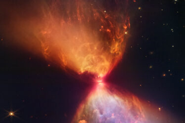 a protostar embedded within a cloud of material