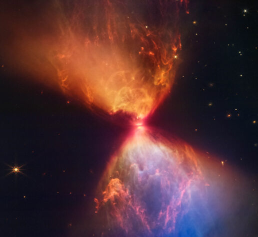 a protostar embedded within a cloud of material