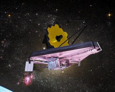 James Webb Space Telescope in space