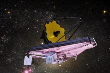 James Webb Space Telescope in space