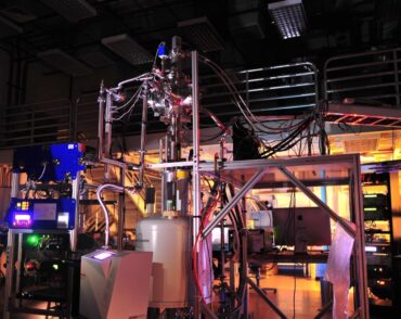 Photo of the Project 8 Cyclotron Radiation Emission Spectroscopy (CRES) device