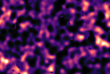 this map of dark matter in the universe was obtained from data from the kids survey, using the vlt survey telescope at eso’s paranal observatory in chile it reveals an expansive web of dense light and empty dark regions this image is one out of five patches of the sky observed by kids here the invisible dark matter is seen rendered in pink, covering an area of sky around 420 times the size of the full moon