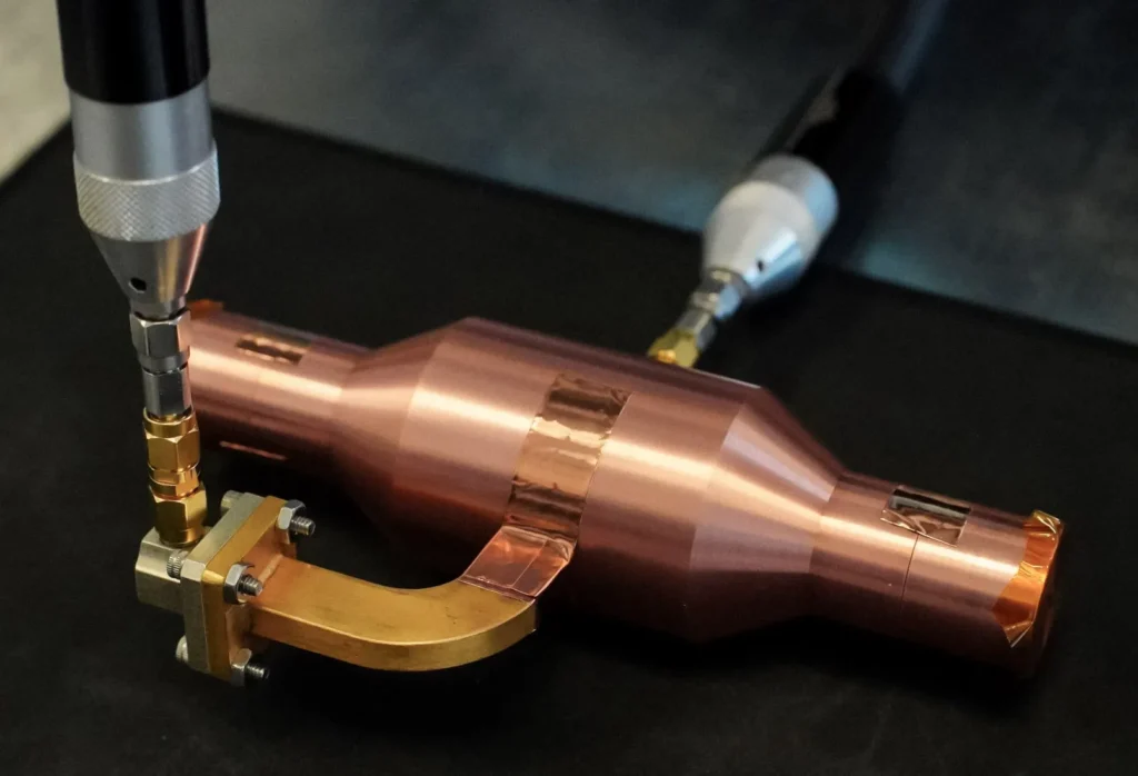copper prototype that measures electrons to infer neutrino's mass
