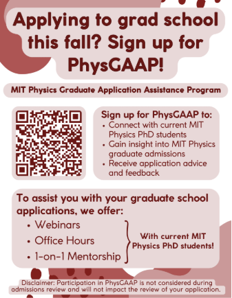 poster with info on PhysGAAP program