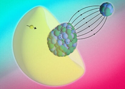 Diagram of radium atom with nucleus