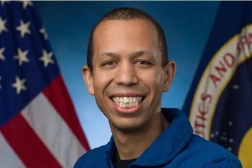 A photograph of Christopher Williams in his NASA flight suit