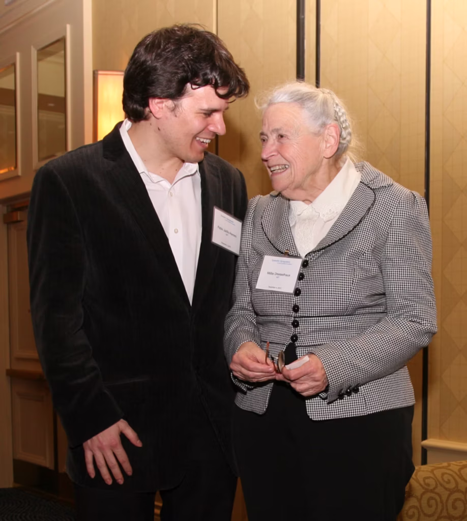 Pablo and Millie Dresselhaus at Millie’s 80th Birthday celebration at MIT. Millie Dresselhaus was the first MIT professor to receive the Kavli Prize in Nanoscience.