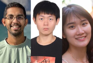 Headshots of Srinivasan Arunachalam, Zhang-Wei Hong, and Irene Ko