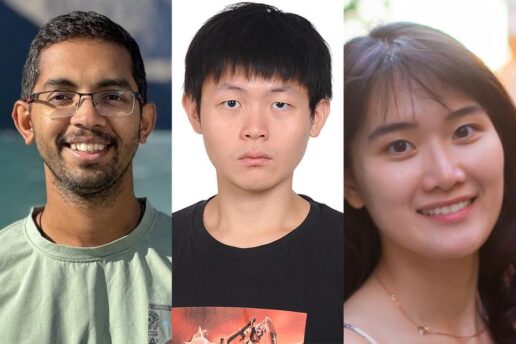 Headshots of Srinivasan Arunachalam, Zhang-Wei Hong, and Irene Ko